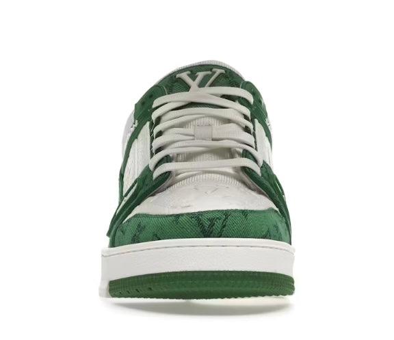 Louis Vuitton Trainers White and green - HighFashionBoutique