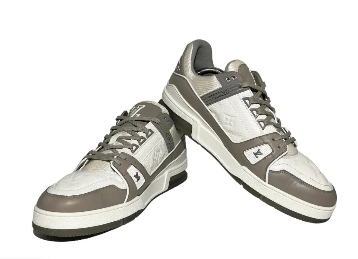 Louis Vuitton Trainers White Gray - HighFashionBoutique