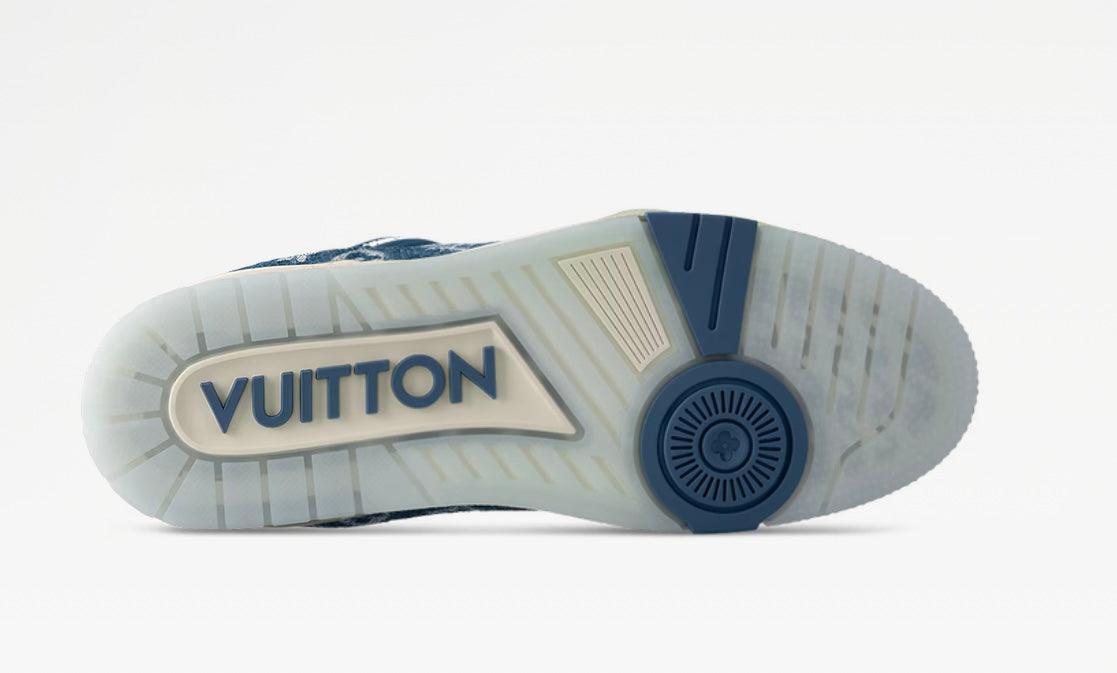 Louis Vuitton Trainers White Denim - HighFashionBoutique