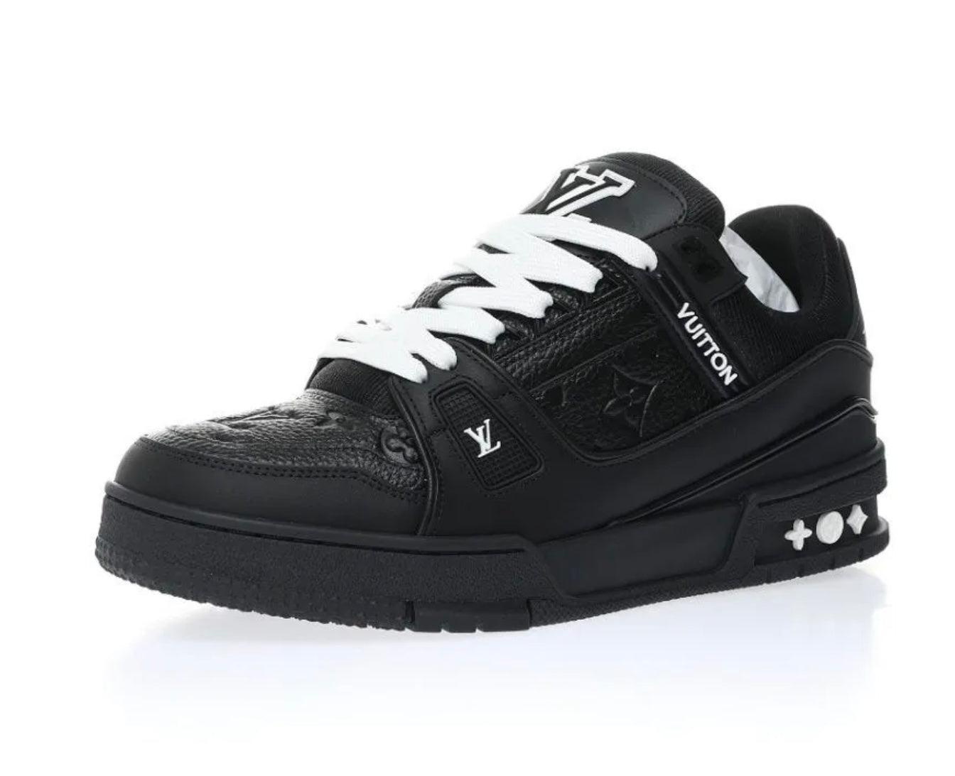 Louis Vuitton Trainers Black White Details - HighFashionBoutique