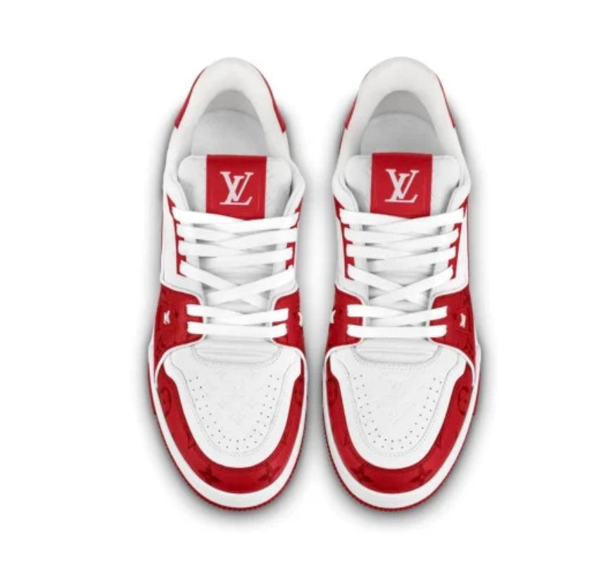 Louis Vuitton Trainers Red White - HighFashionBoutique