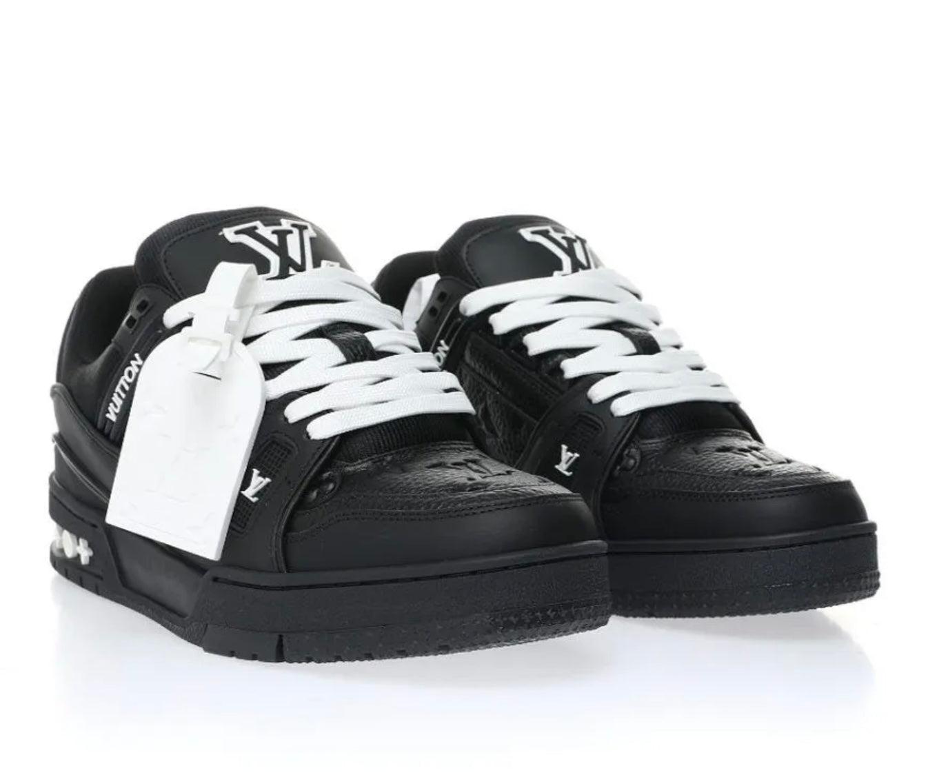 Louis Vuitton Trainers Black White Details - HighFashionBoutique