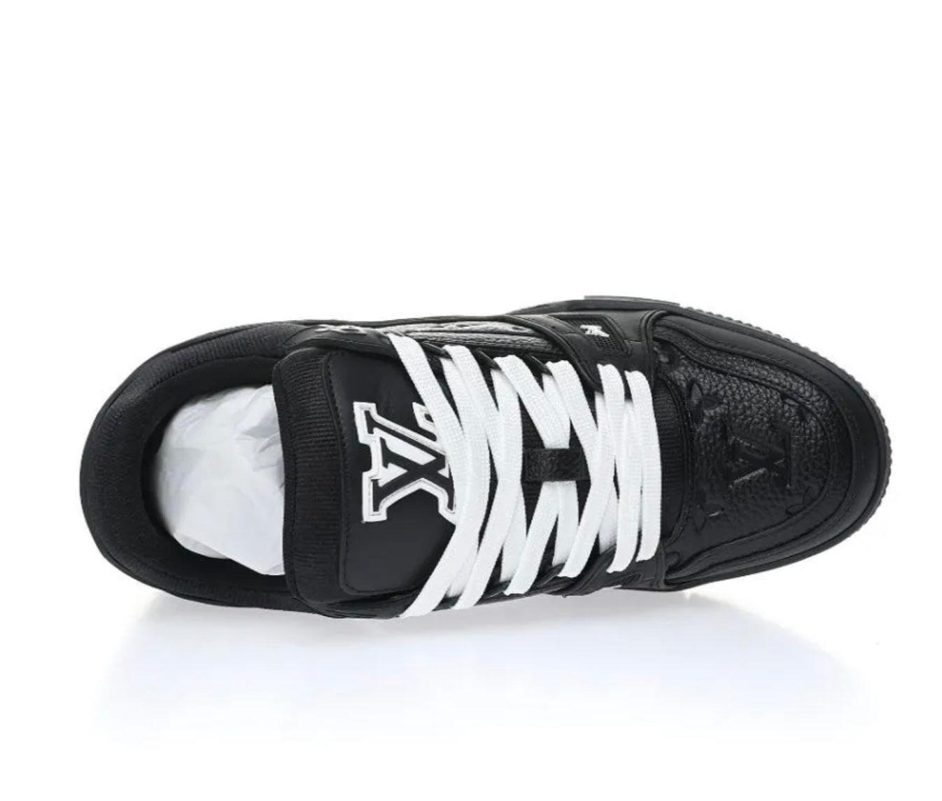 Louis Vuitton Trainers Black White Details - HighFashionBoutique 