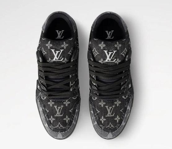 Louis Vuitton Trainers Black Flowers - HighFashionBoutique 