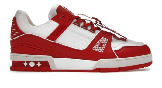 Louis Vuitton Trainers Red White - HighFashionBoutique 