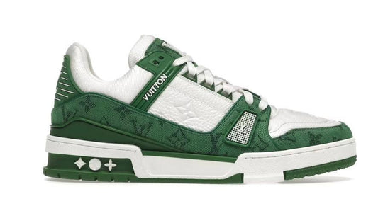 Louis Vuitton Trainers White and green - HighFashionBoutique 