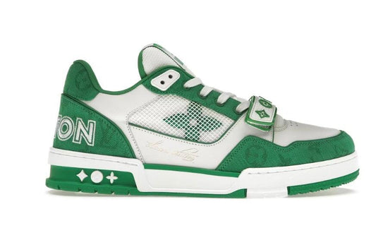 Louis Vuitton Trainers Velcro white green - HighFashionBoutique 
